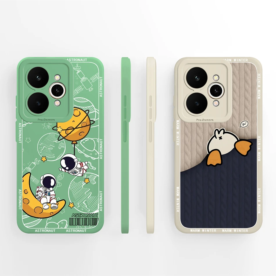 Pretty Flowers Pattern Soft Liquid Silicone Shockproof Phone Case - Full Coverage Bumper