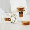 100ml Jam Jar Wish Glass Bottles Tiny Empty Clear Cork Glass Milk Bottles Vials for Wedding Holiday Decoration Barattoli Vetro 2