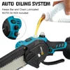 New Electric Saw 8 Inch With Digital Display Wiredless Rechargeable Prunning Chainsaw Brushless Power Tool For Makita 18VBattery 6