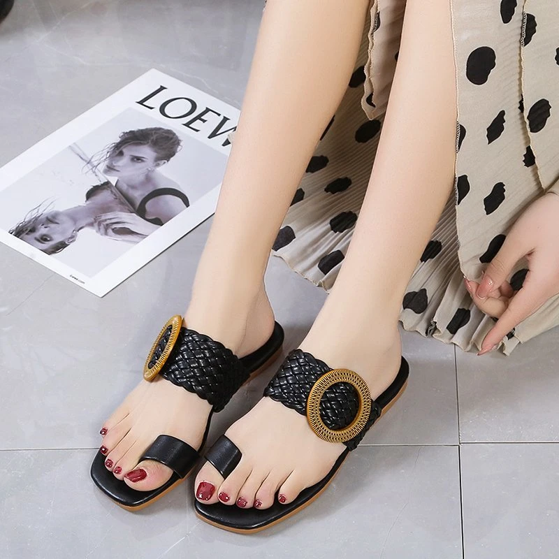 2023 Summer Casual Shoes Women Slipper Fashion Slip On Flip Flops Ladies Elegant Casual Outdoor Beach Slide Flip Flop