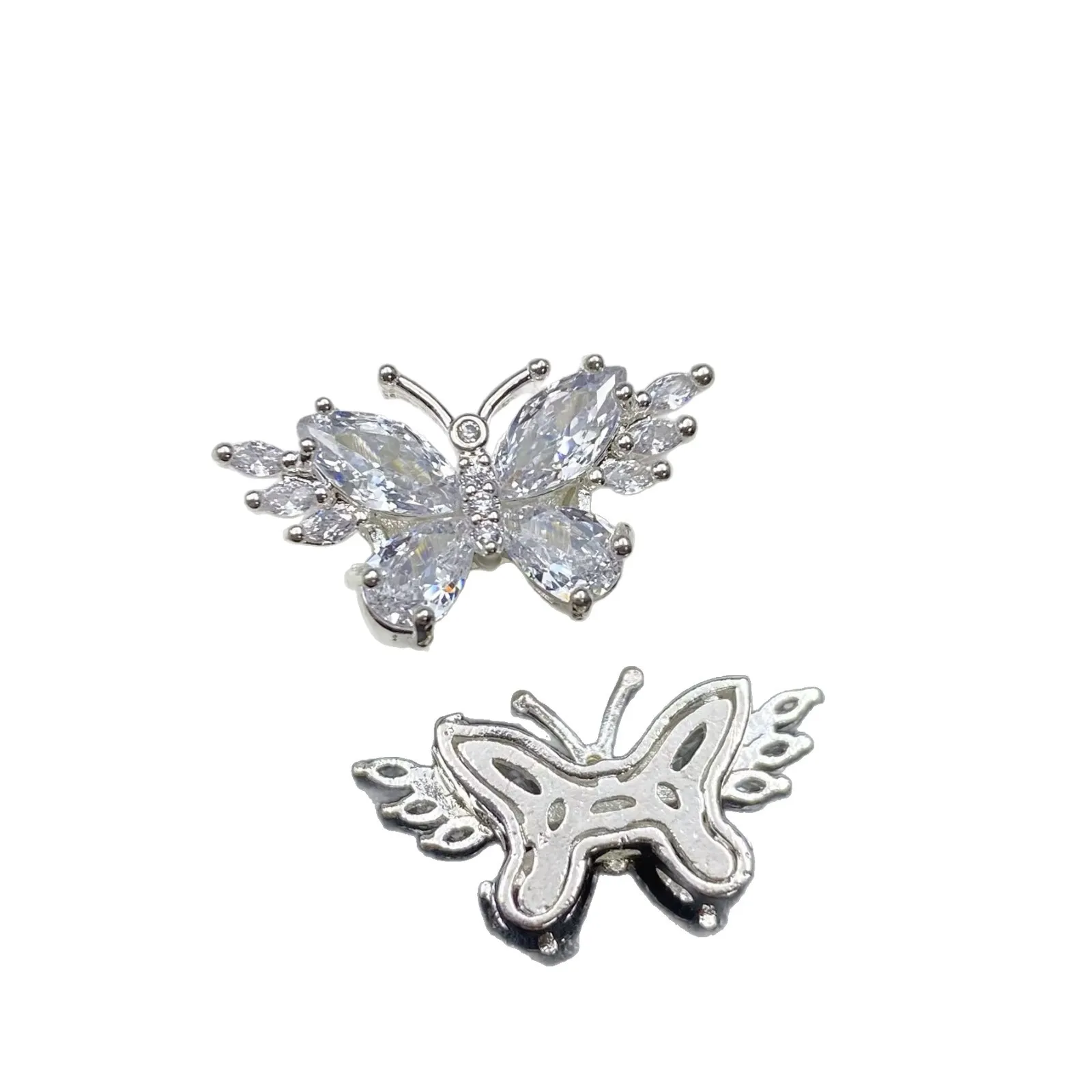 Gold Plated Zircon Butterfly Beaded Bracelet Material - Artistic Retro Chinese Style Jewelry Accessory