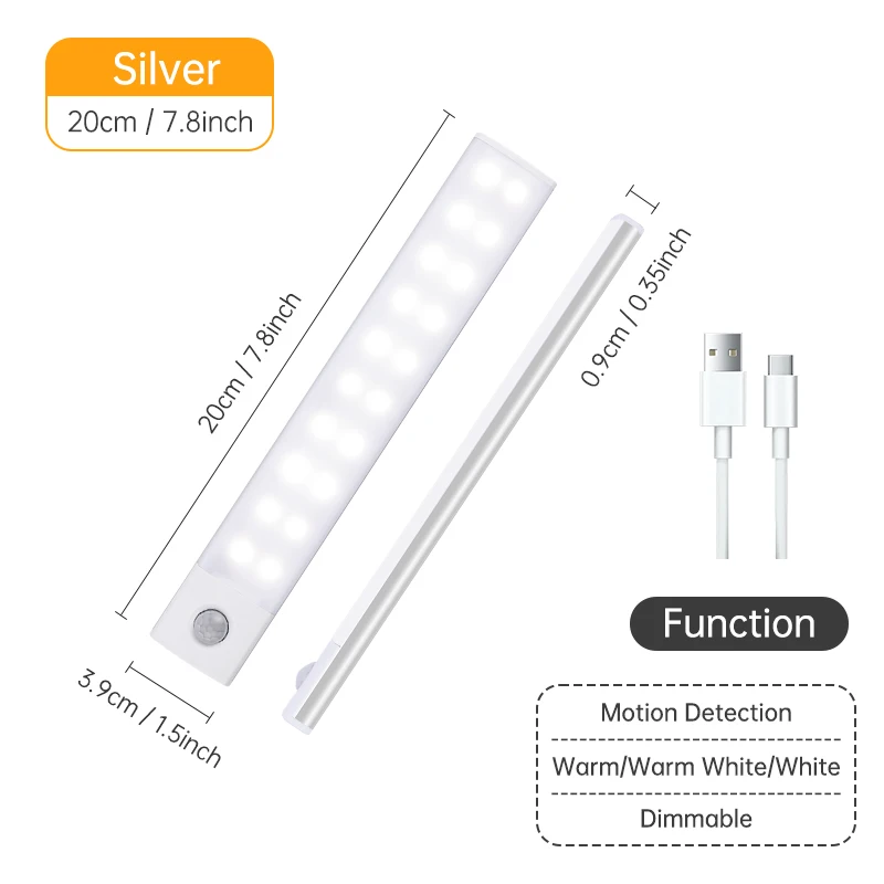 Motion Sensor Light Wireless LED Night Light USB Rechargeable Night thumbnail 2