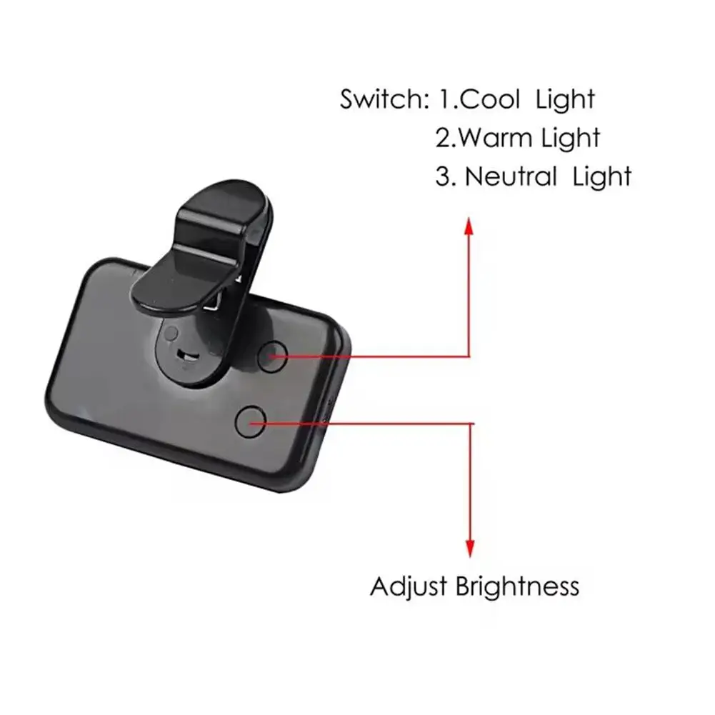 Mini LED Smartphone Selfie Fill Light 3 Modes With Adjustable Brightness Clip Portable Video Light For Camera Phone Tablet PC