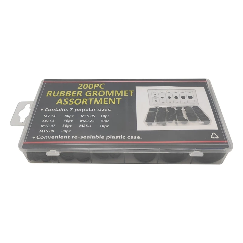 200 Pcs 고무 그로멧 방화벽 구멍 플러그 고무 케이블 그로멧 커넥터