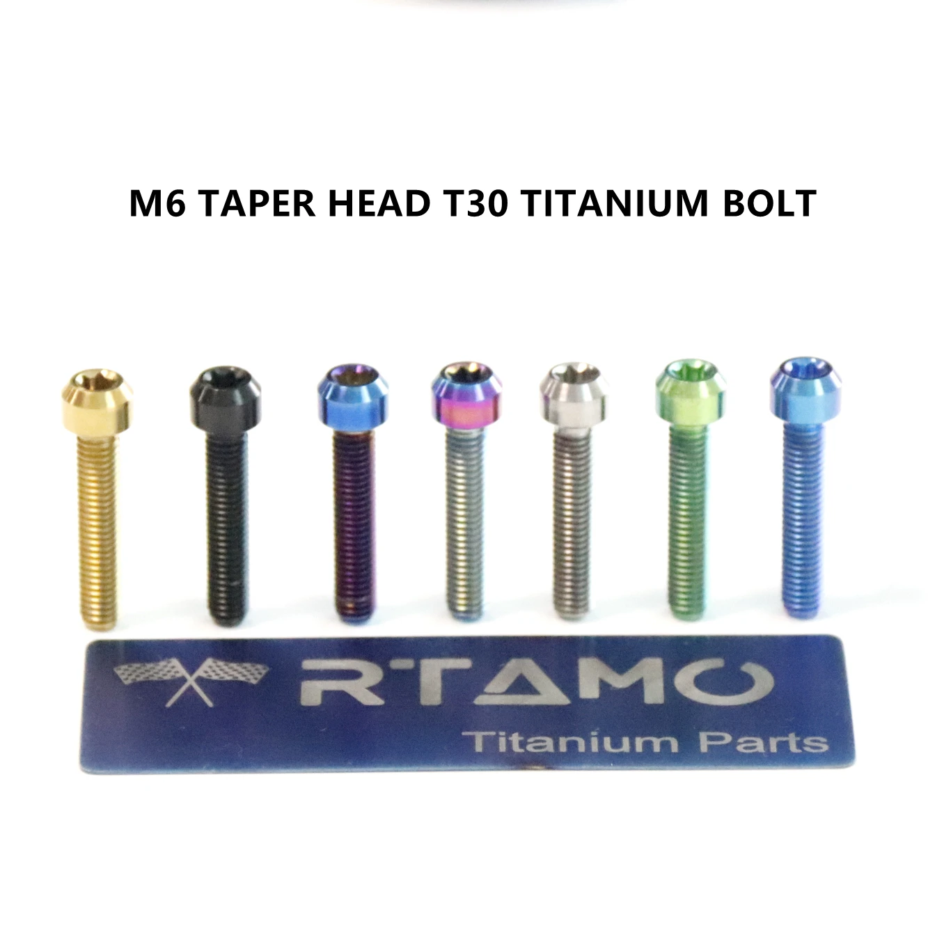 1PC M6X10/12/15/20/25/30/35/40mm RTAMO Titanium Bolts Cylindrical Head High Performance Torx Drive