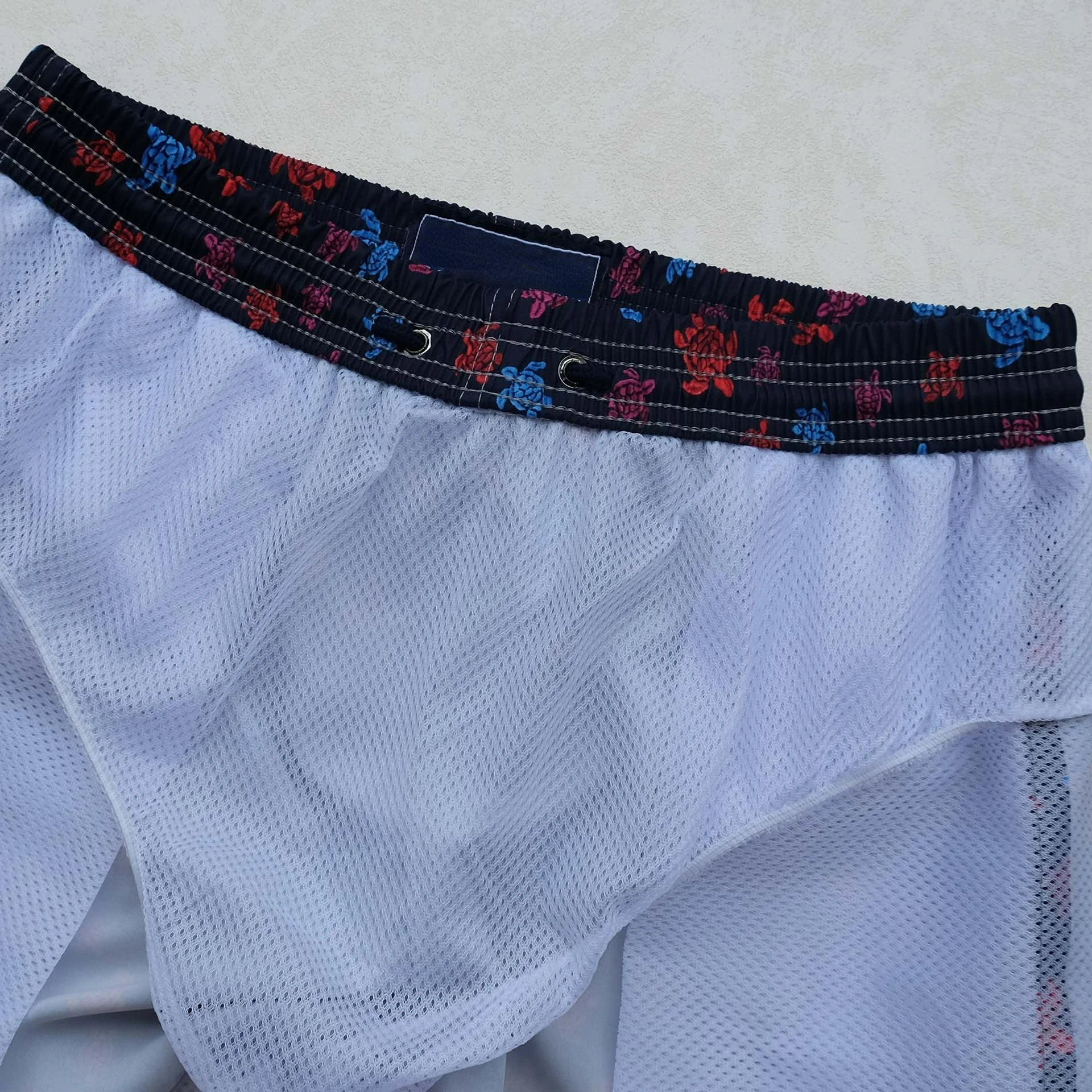 High Quality Summer New Styley Beach Surf Swimwear Multicolore Turtles 4 Way Stretch Printed Board Shorts Mesh Surf Trunks