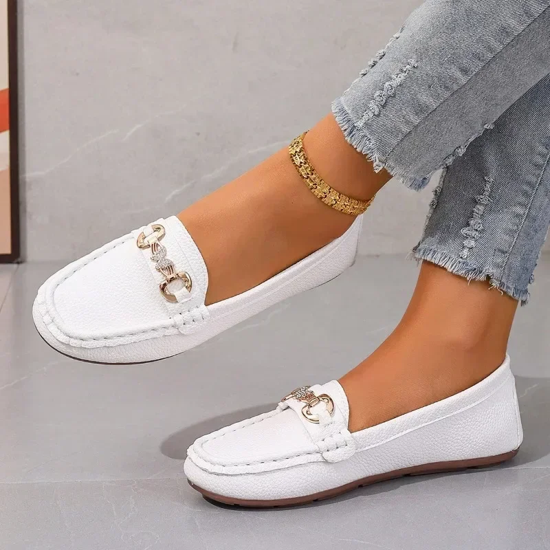 Women Flats Casual Shoes Slip on Autumn Round Toe