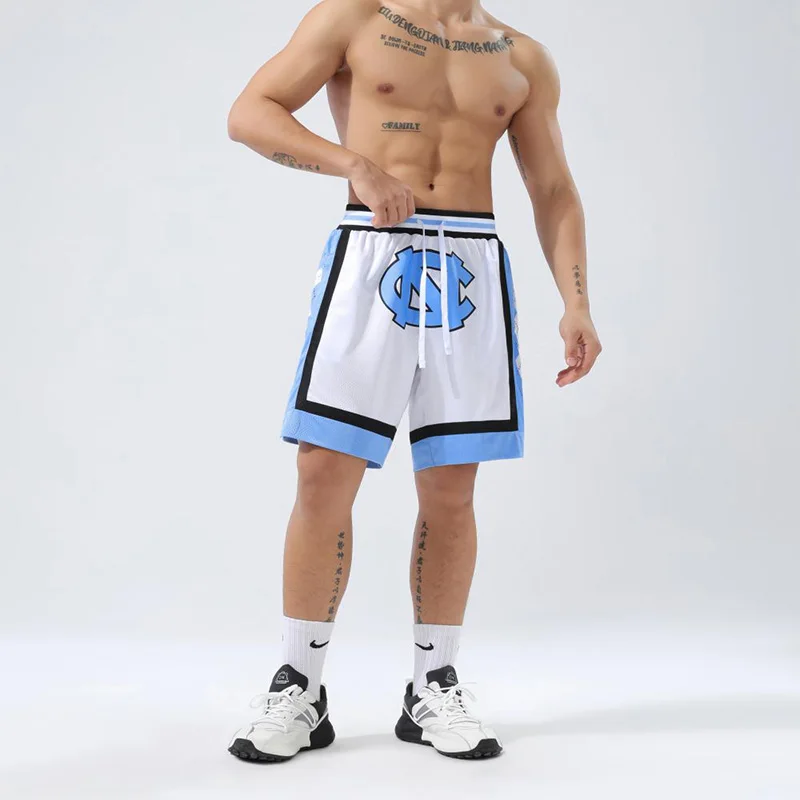 Мужские баскетбольные шорты NBA NCAA NC State University College быстросохнущие дышащие спортивные шорты для спортзала и фитнеса