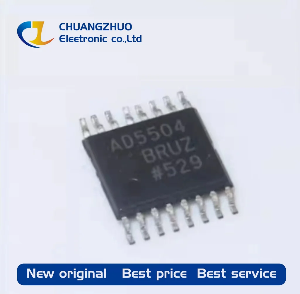 

1Pcs New original AD5504BRUZ AD5504 55us 12 2.3V~5.5V TSSOP-16 Digital To Analog Converters (DACs)