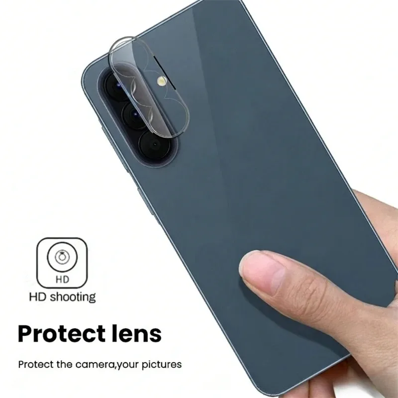 3-in-1 Clear Tempered Glass Case with 3D Curved Camera Lens Protector