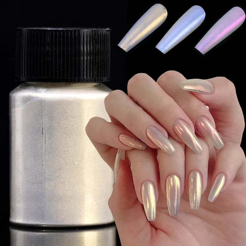 1 Bottiglia Sirena Glitter Polvere Per Unghie Oro Blu Aurora Colorato Trasparente Sparkle Nails Dip Powder Unghie Fai Da Te Arte Pigmento Al Neon