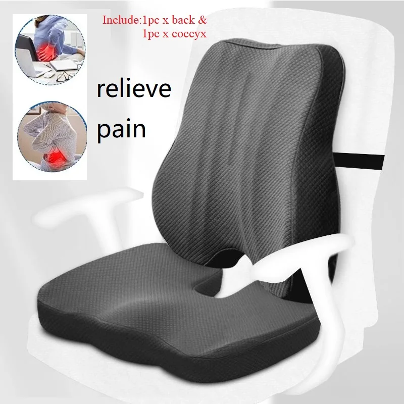Coussin De Massage Ergonomique Pour Le Dos, Coussin De Soutien Lombaire Pour Chaise De Bureau, Coussin Lombaire En Mousse à Mémoire De Forme Pour Voiture