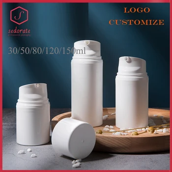 10/20/50pcs White PP Airless Bottle 30/80/100/120/150ml Cream Travel Bottle Eye Serum Refill Bottle Perfume Container Hld62301 1