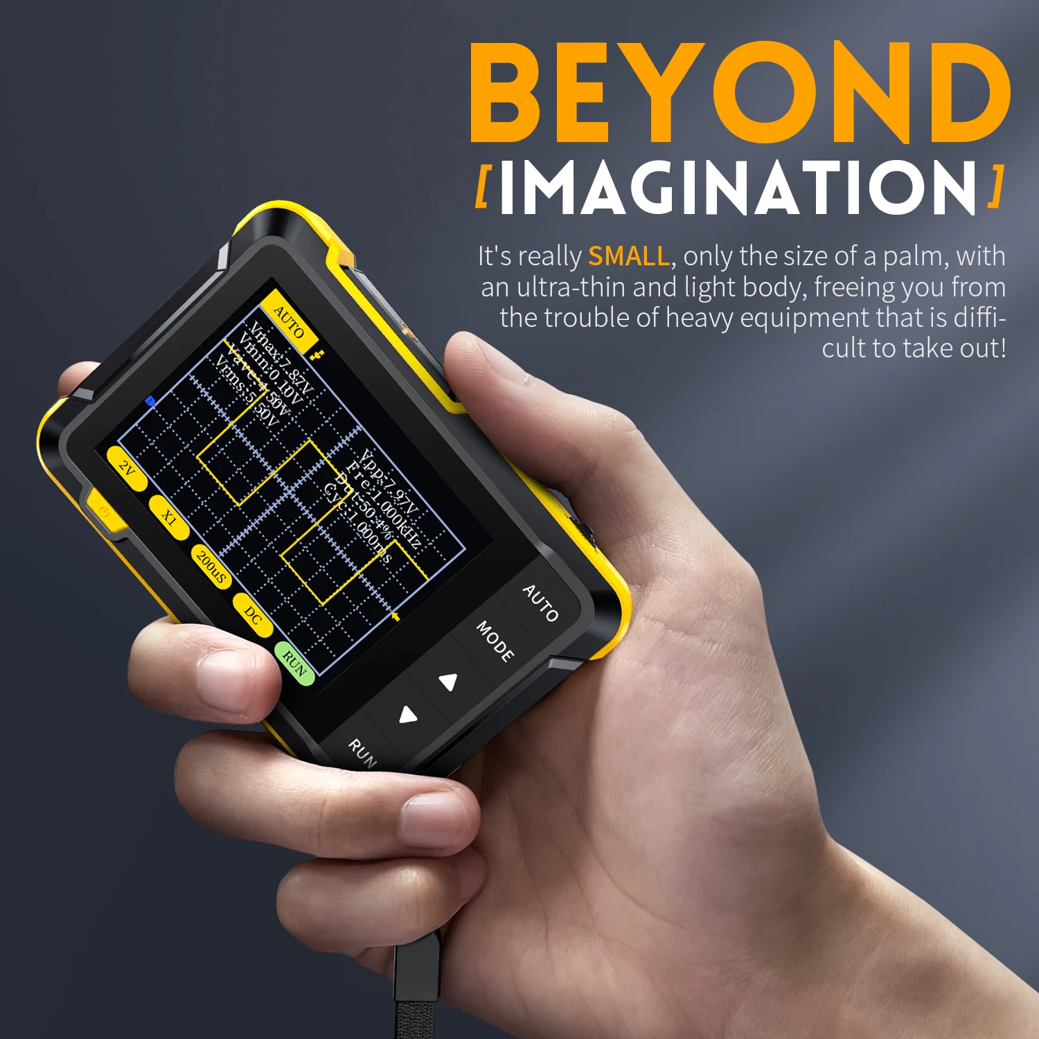 FNIRSI DSO152 Portable Mini Handled Digital Oscilloscope 200KHz Bandwidth 2.5MSa/s Sampling Rate Electronics Repair Tools
