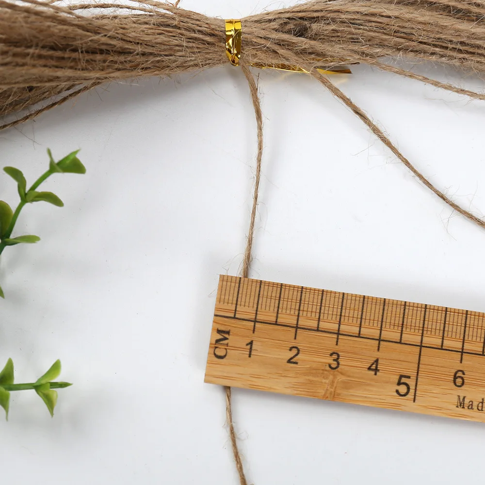 30m Jute Cords Macrame Hemp Rope DIY Crafts Photo Banner Hanging String Gift Wrapping Ribbon for Home Decor Party Supplies