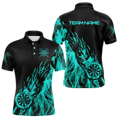 Fashion Darts Graphic Polo Shirt For Men Custom Name Lapel Button 3D Printed Polo Shirts Trend Oversized Loose Kids Sports Tees - Image 3