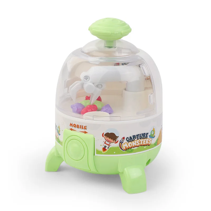 Creativ Mini Rocket Doll Claw Machine Ball Catcher Game Candy Machine Baby Kids Children's Desktop Interactive Manual Toys 6