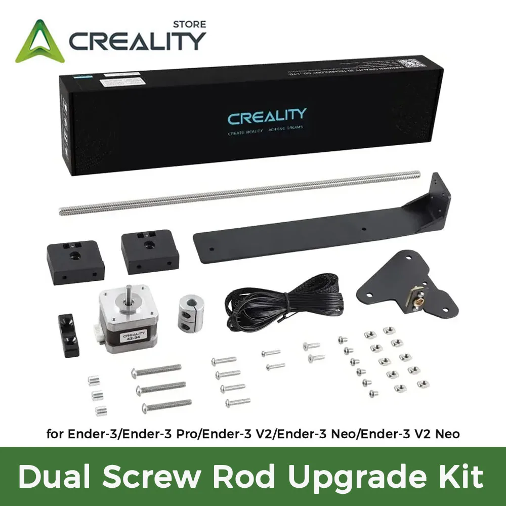 

Creality 3D Printer Parts Dual Z-axis Upgrade Kit Dual Screw Rod with Lead Screw and Stepper Motor for Ender 3 /3 Pro Ender 3 V2