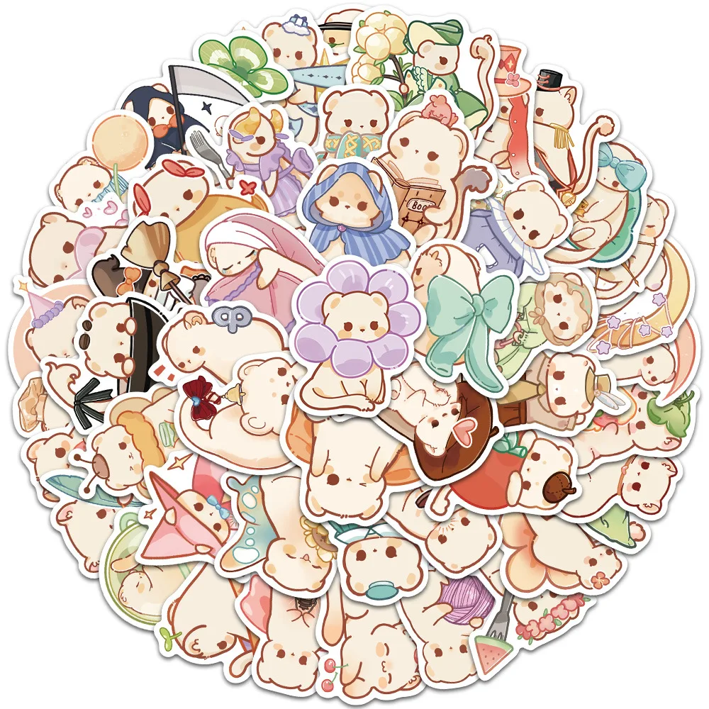 

10/50Pcs Cute Animal Ferret Stickers Suitcase Laptop Luggage Cute Stickers Decal Kids Gift Toy