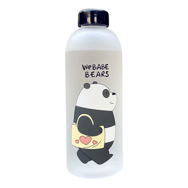 1000ml Water Bottle Panda Cup Transparent Water Bottle Drinkware Cup Leak-proof 3
