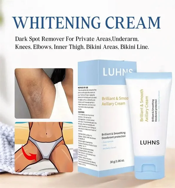 Crème blanchissante pour peaux foncées, éclaircissement des aisselles et des zones intimes, hydratant pour femme, produits de soins de la peau coréens 1