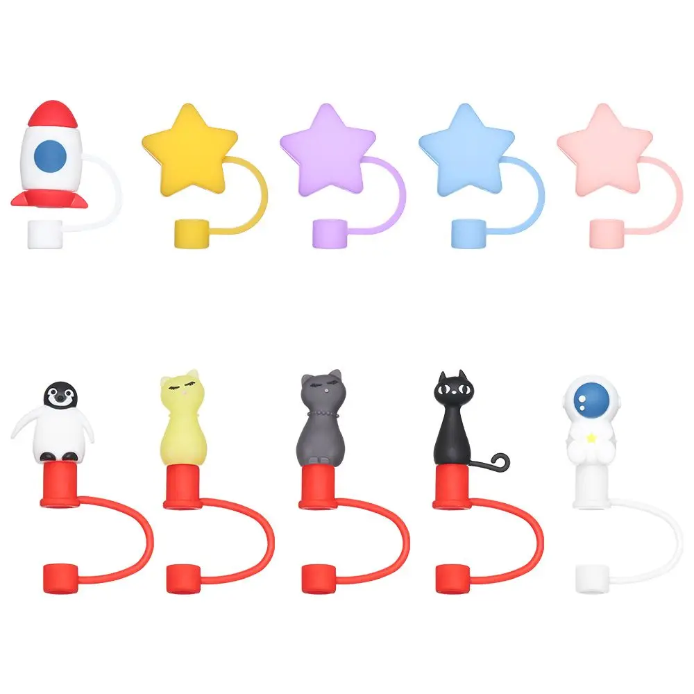 

Silicone Cartoon Dust-proof Cup Accessory Kitchen Tool Straw Plug Splash Proof Plugs Drinking Dust Cap Tips Cover