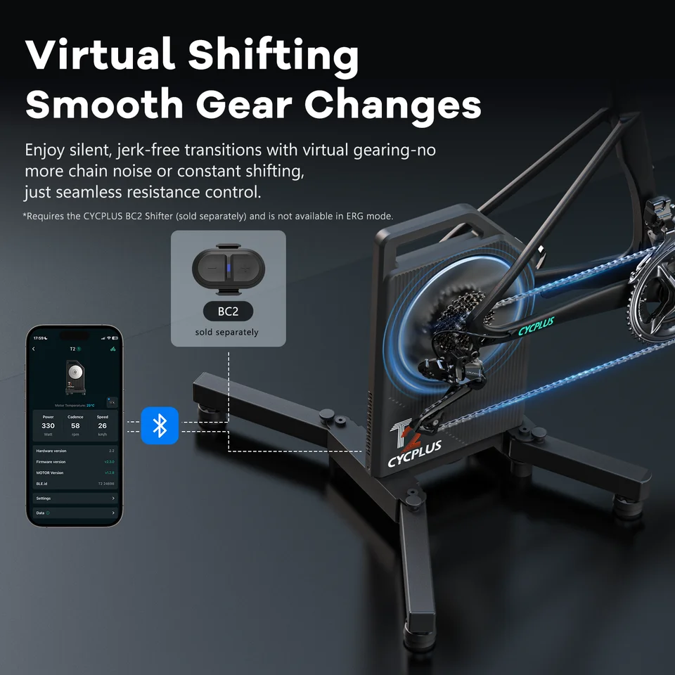 CYCPLUS T2 スマートローラー　ダイレクトドライブ　ロードバイク CYCPLUS T2 BLDC - モータードライブスマートトレーナー
