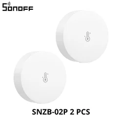 SONOFF Zigbee Temperature & Humidity Sensor - High Accuracy, Smart Alerts, and Seamless Integrations - SNZB - 02P 2 pcs
