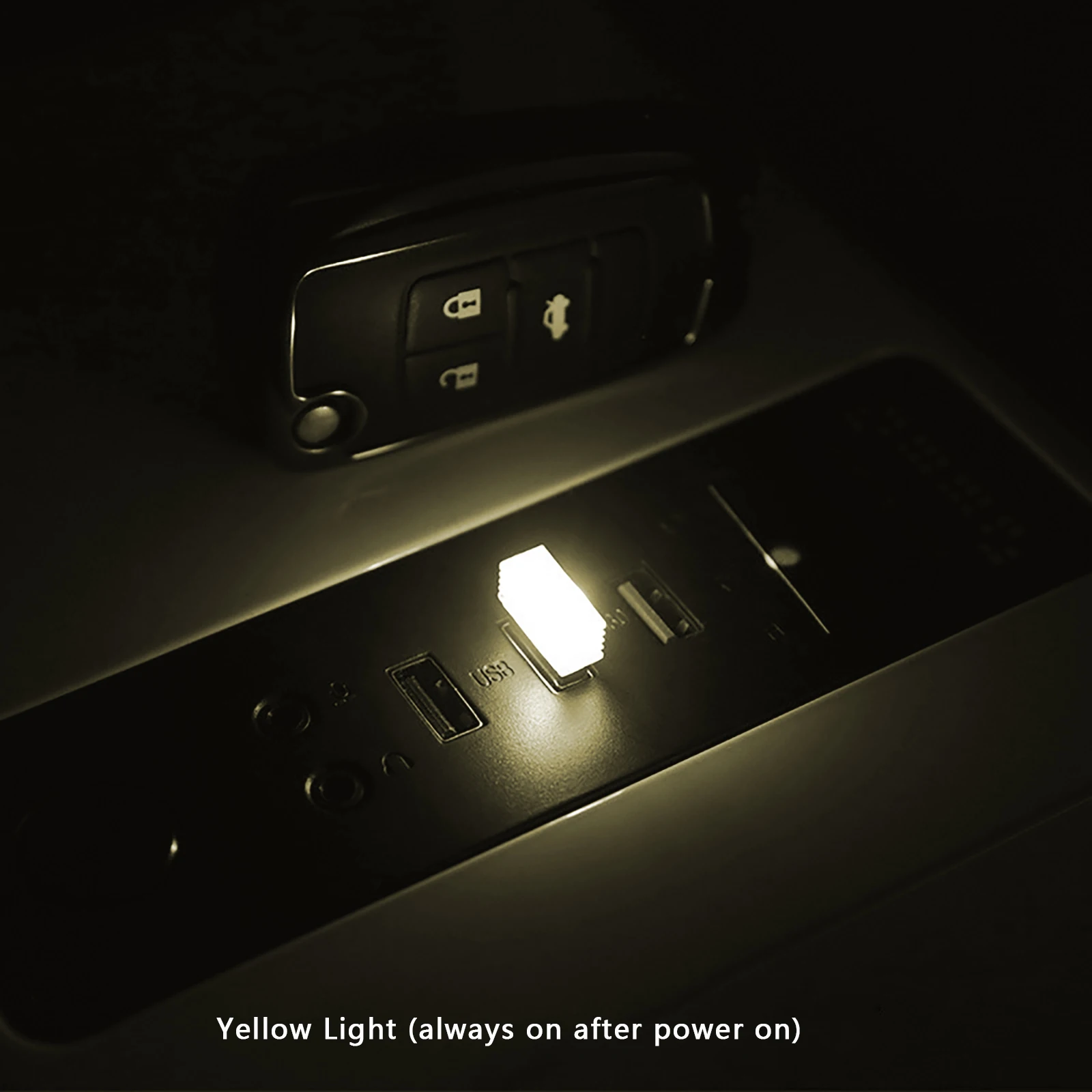 4pcs Mini USB LED Interior Atmosphere Lights