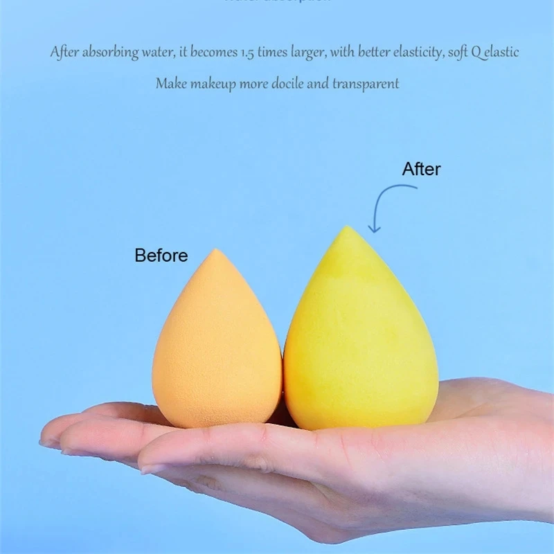 7개/세트 메이크업 스펀지 세트, 리퀴드 BB 크림 파우더 적용에 적합, 메이크업 에그 건식 및 습식 겸용 파우더 퍼프