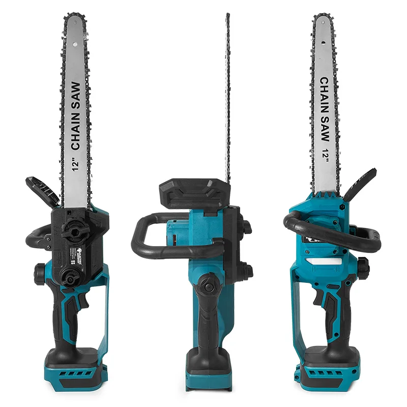 12Inch 7000RPM Brushless Electric Chain Saw 600W Cordless Handheld Chainsaw Graden Pruning Power Tool For Makita 18V Battery Pin 4