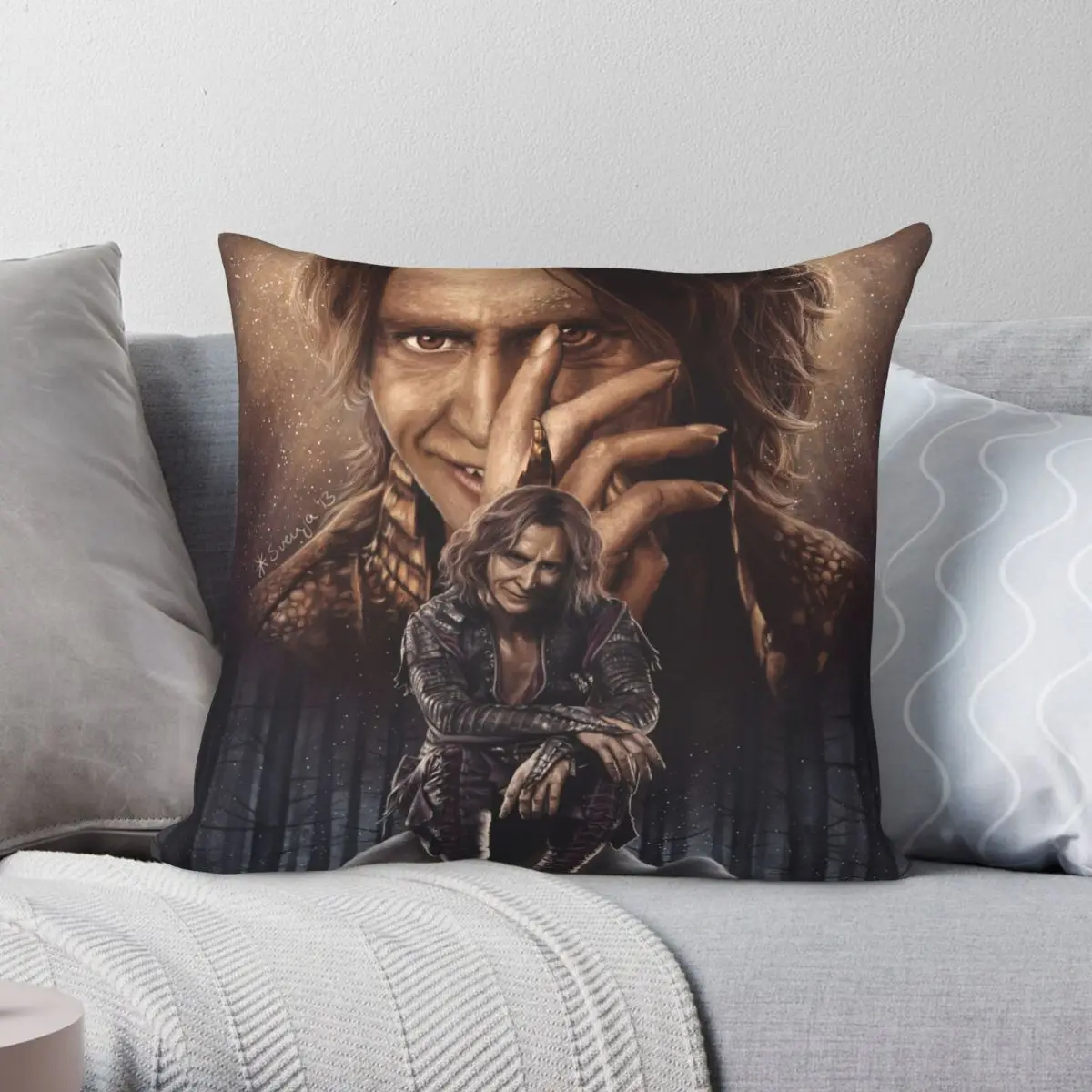 

Rumplestiltskin Square Pillowcase Polyester Linen Velvet Pattern Zip Decor Home Cushion Case