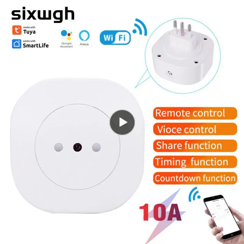 

Умная розетка Tuya с Wi-Fi, 16 А/10 А