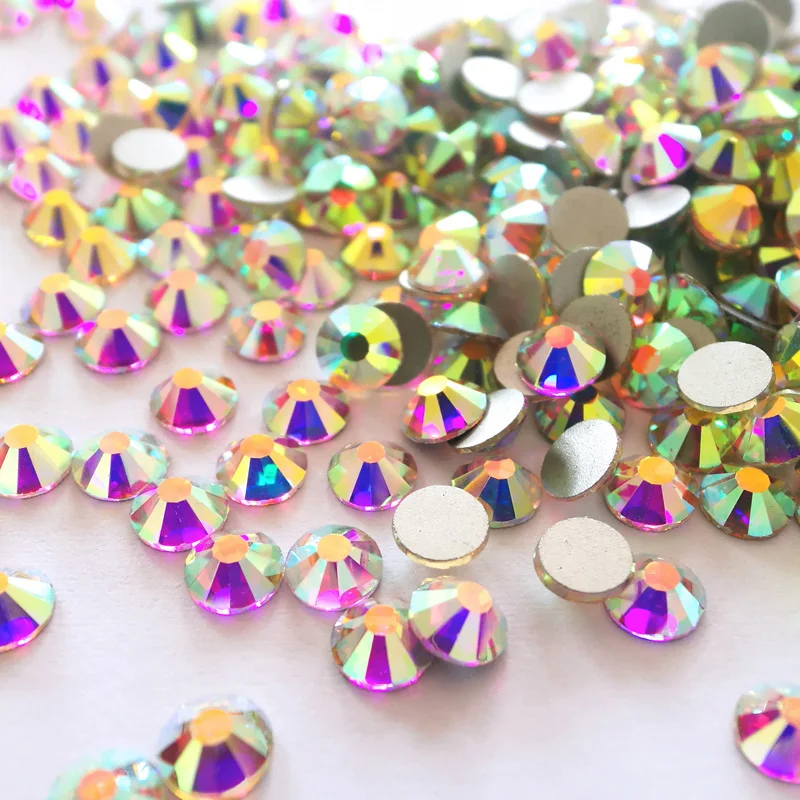 Wholesale 14400PCS/Bag Crystal AB Glitter Non Hotfix Rhinestones Nails Charms Diamond Accessories for Nail Art Decoration 2