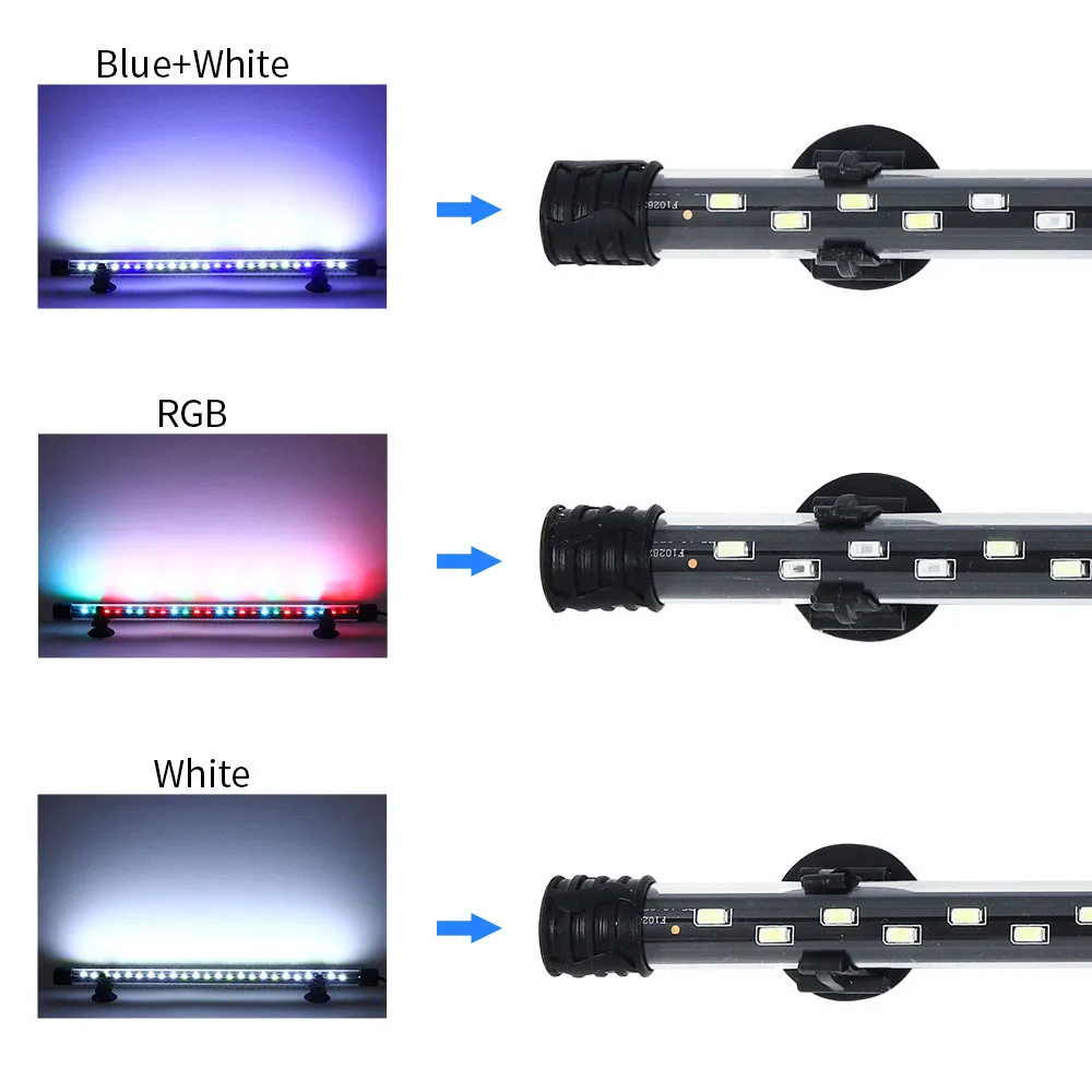 Aquarium Light 18-54CM Fish Tank Submersible Waterproof Underwater LED Lights