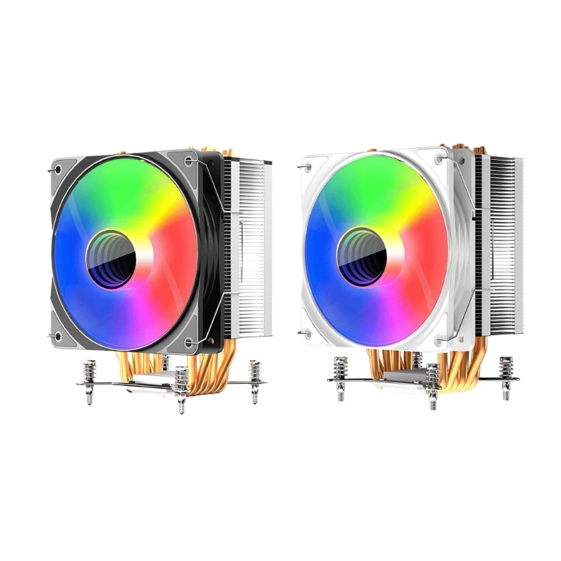 

Алюминиевые 4-контактные кулеры для процессора Радиаторы RGB Радиатор Бесшумные охлаждающие кулеры для процессора ПК JIAN