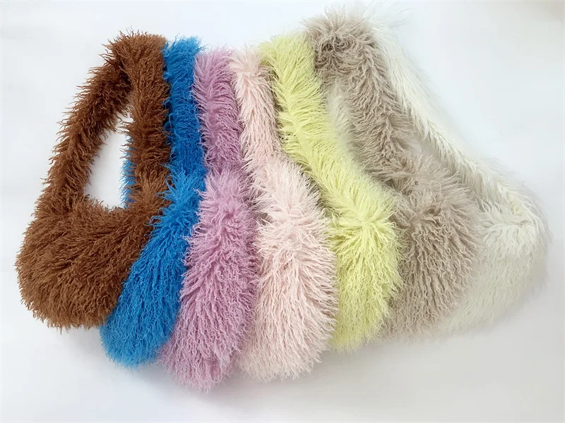 Bolso de hombro con pelo en forma de corazón estilo Harajuku para mujer, bandolera de piel sintética estilo punk Y2K, de gran tamaño
