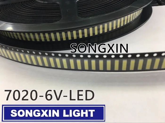 Lextar LED 백라이트, TV TV 응용, 제너 80LM LCD 백라이트, 쿨 화이트, 1W 7020, 6V, 500 개