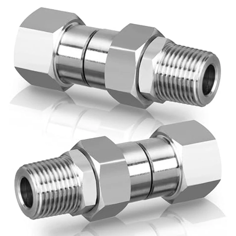 New 2Pcs 3/8Inch NPT Pressure Washer Swivel Fitting,Anti-Twist 3/8Inch Swivel Male To Female Adapter,360&deg; Connector