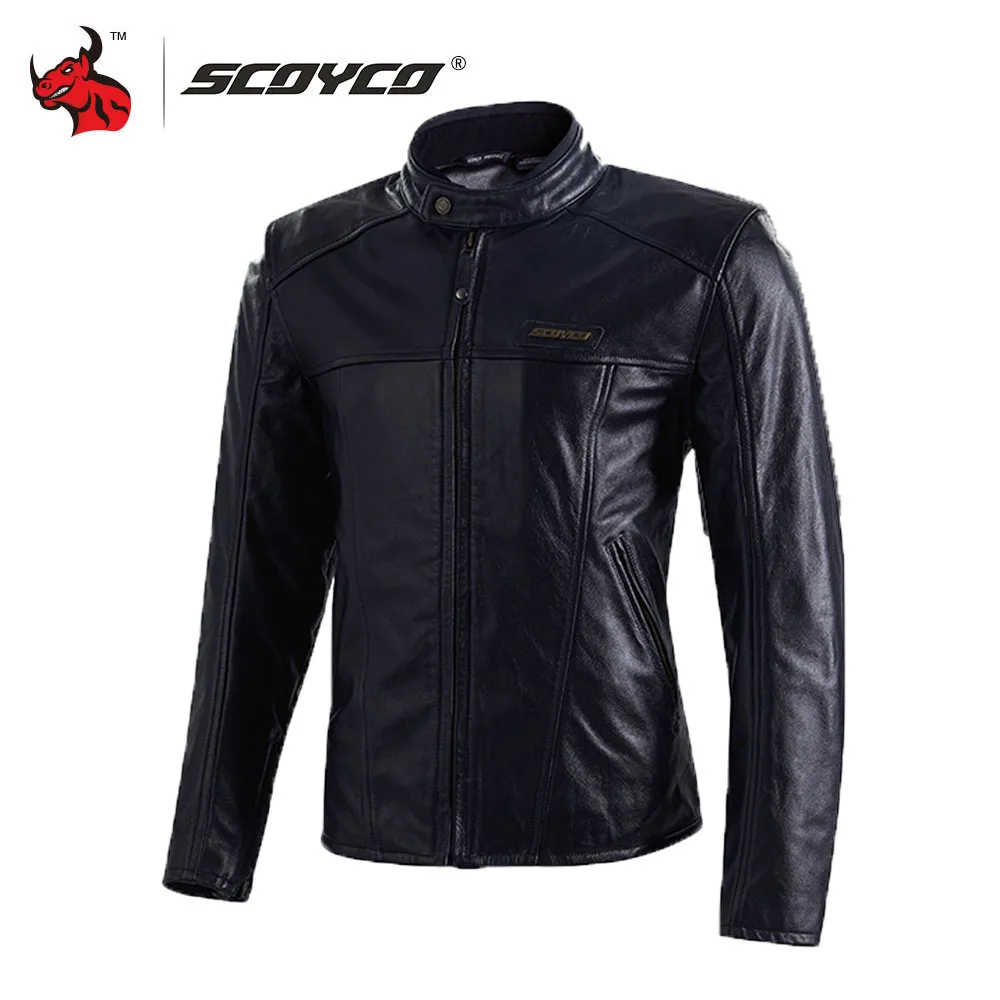 Scoyco Leather Motorcycle Jacket Breathable Motorcycle Riding