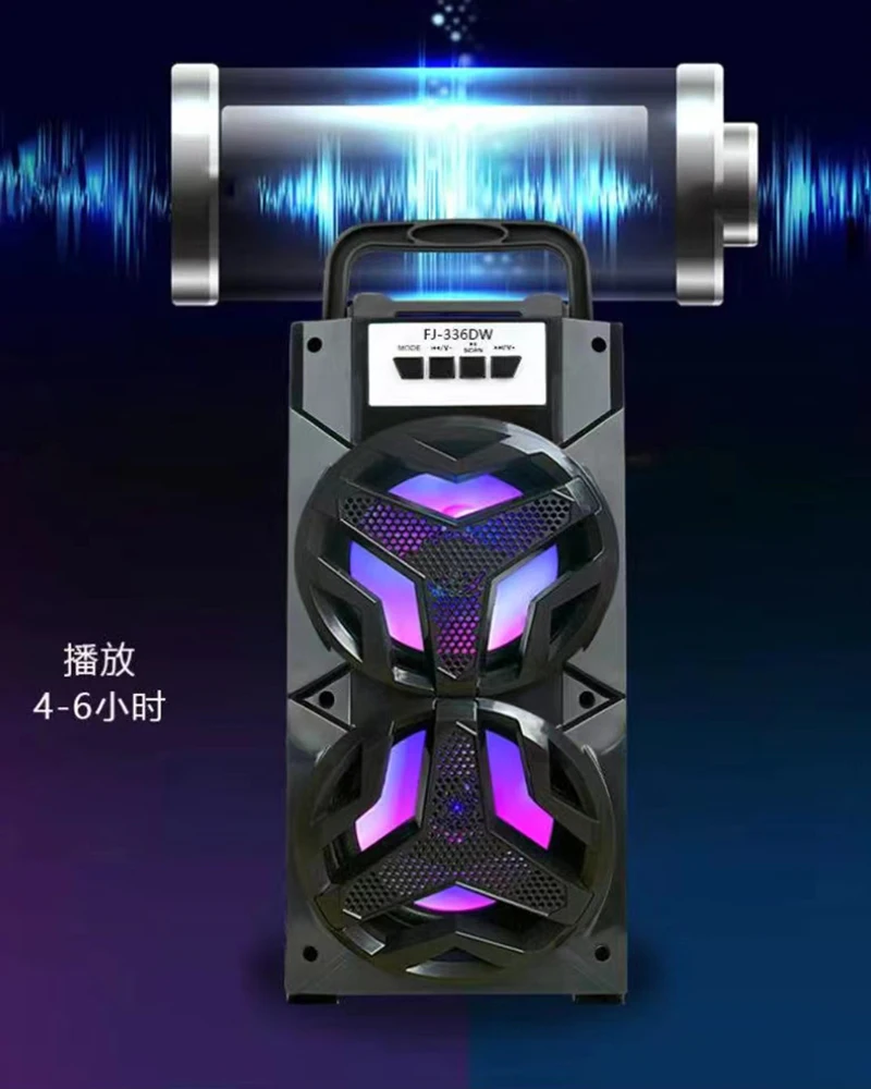 Karaoke Outdoor Portable Sound Box Speaker Wireless 10W Home Theater Bluetooth Party Speakers With Wired Microphone