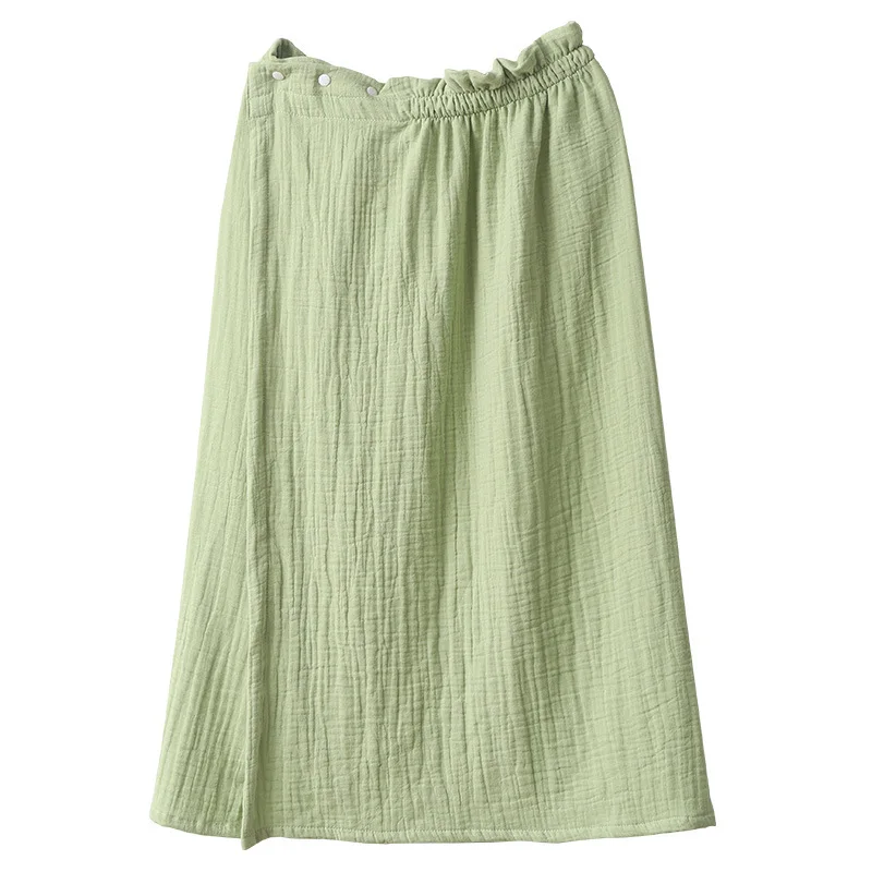 Absorbent Sling 100%Cotton  Bathrobe Three-Layer Bath Skirts Shower Bathroom Quick Dry Towel Wearable For Home Beauty Salon Use