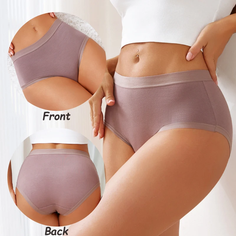 Cotton Seamless Panties - High Waist Briefs With Elastic Waistband | Breathable Women Underwear