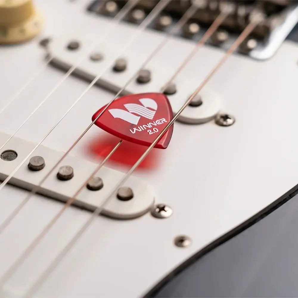 6 Pcs Winner Guitar Picks Large Triangular Anti-Slip Electric Guitar Picks 2.0MM Thick Triangle Picks Acoustic Guitar