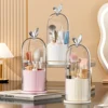 1PCS Cosmetic Brush Organizer Cosmetic, Lipstick, Eyebrow Pencil, Eye Shadow Storage Shelf with Transparent Lid, Dustproof, Wate 1