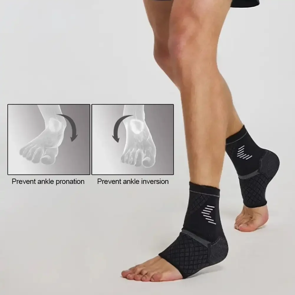 Sport Ankle Stabilizer Brace Compression Ankle Strain Bandages Ankle Support Protector for Basketball Football Fitness Running