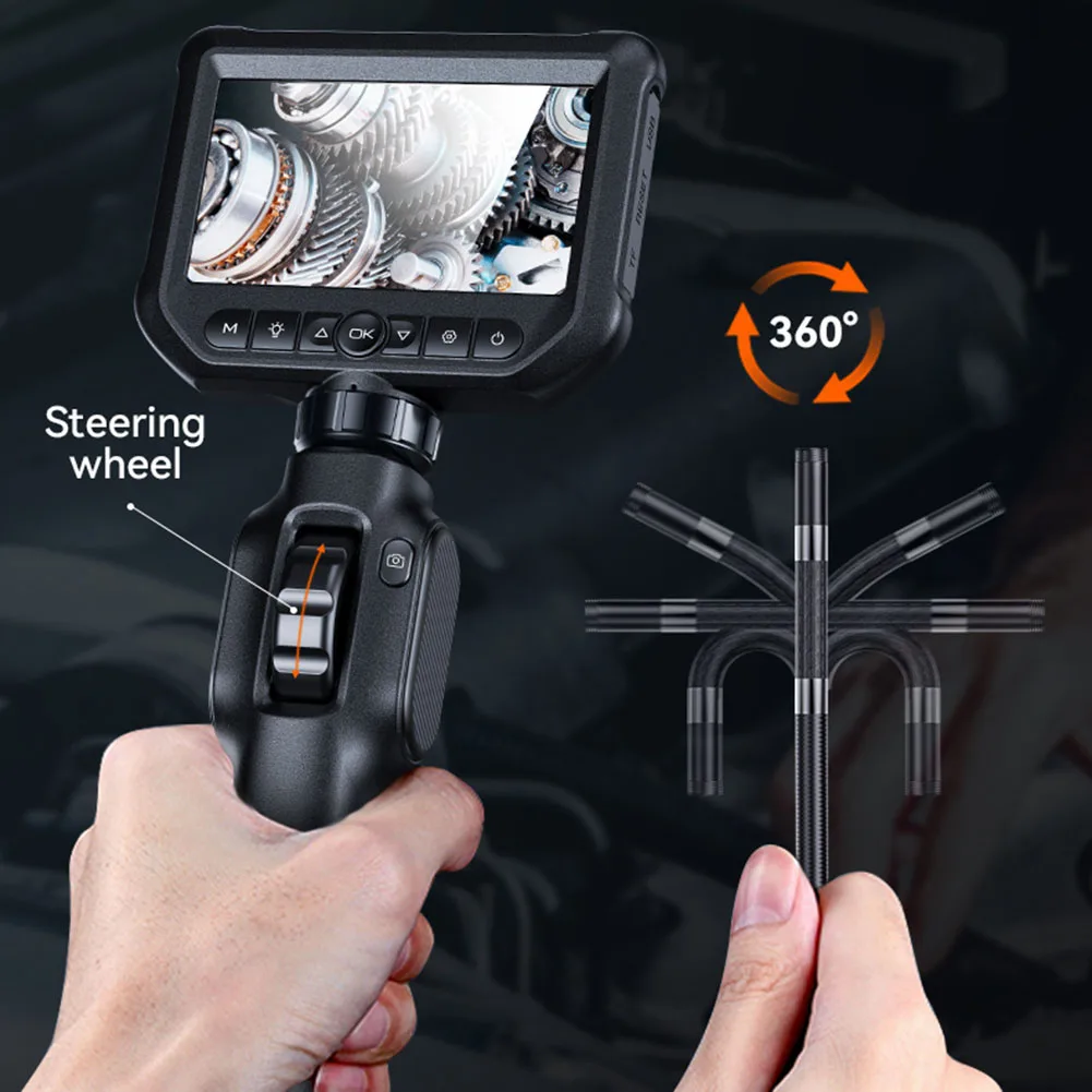 

S43 6mm Single Lens 360° Rotation Pipeline Detector Turnable Handheld Endoscope For Home Appliance Testing Blockage Troubleshoot