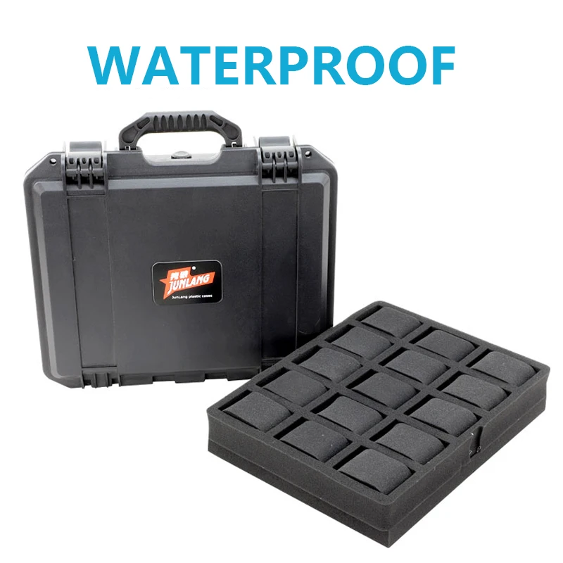3/4Grid Waterproof Watch Storage Box Impact Resistant Case With Foam For Watches Safety Equipment Storage Case Portable Toolbox