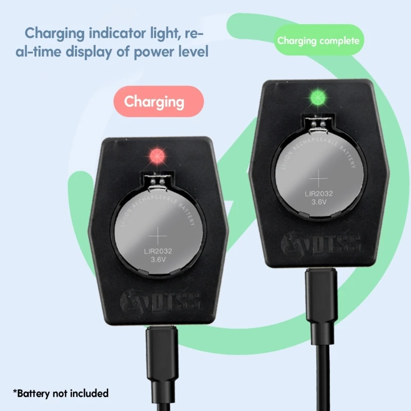 Rechargeable Button Battery Charger with TypeC Cable for Toys and