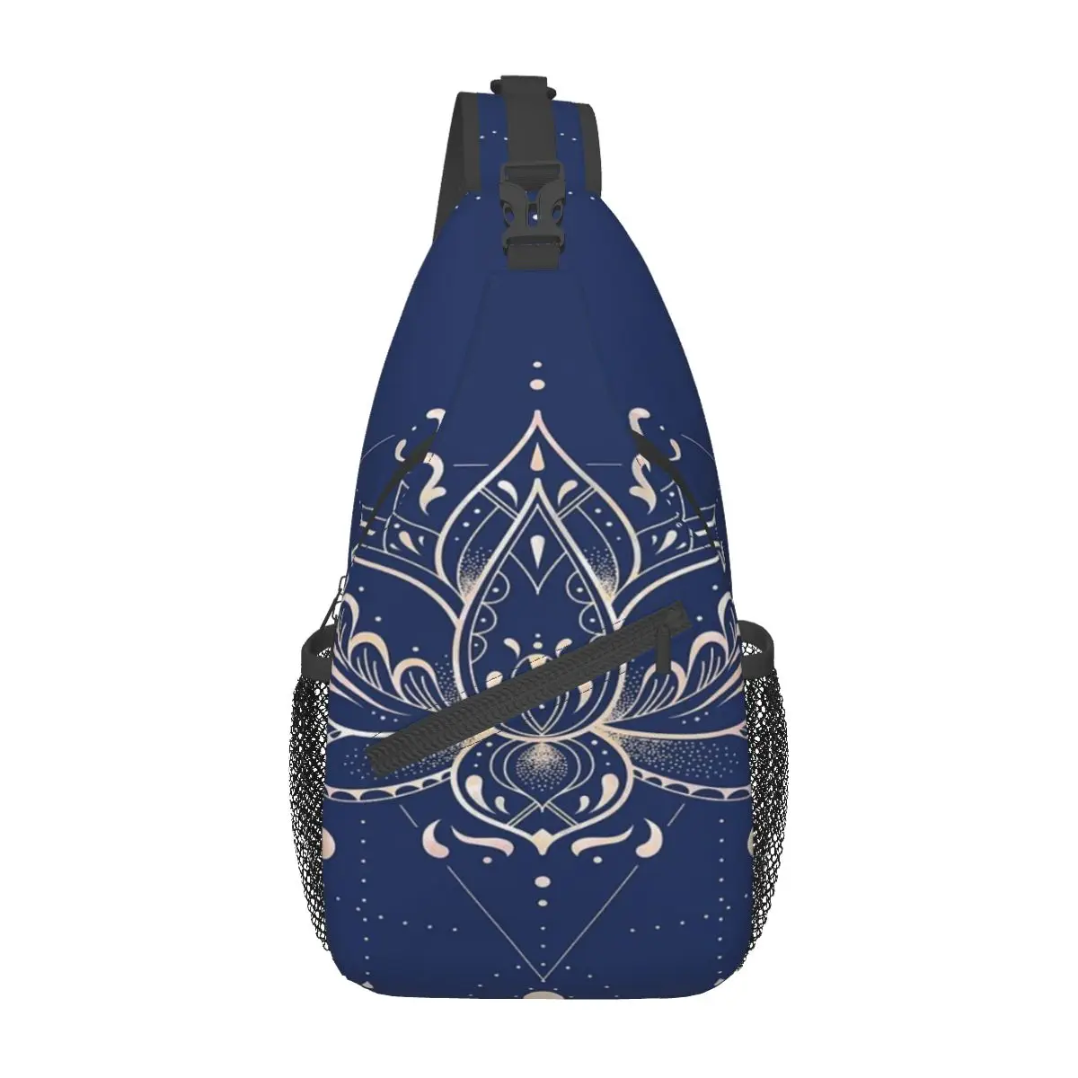 

Lotus Dark Chest Bag Modern Portable Gift Cross chest bag Customizable